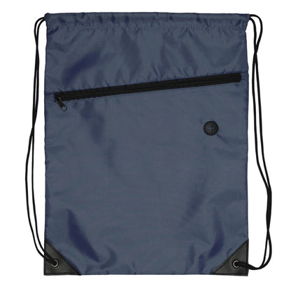 Drawstring Sports Bag With Front Zipper