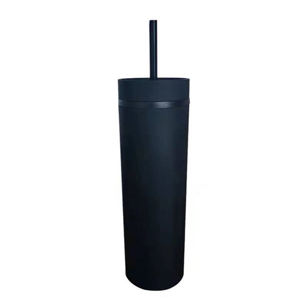 16Oz Colored Skinny Tumblers With Lids And Straws