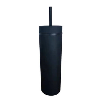 16Oz Colored Skinny Tumblers With Lids And Straws