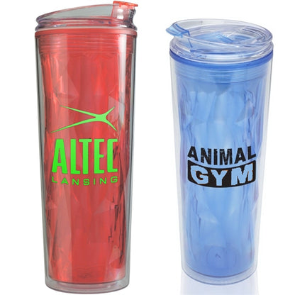 20 oz. Double Wall Acrylic Travel Mug w/ Color Matching Lids