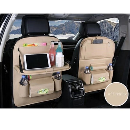 Pu Leather Car Backseat Storage Organizer With Tablet Holder