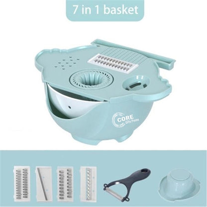 Magic Rotate Vegetable Cutter With Drain Basket