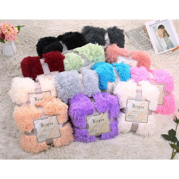 Extra Soft Fuzzy Faux Fur Throw Blanket