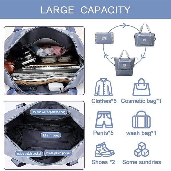 Foldable Travel Duffel Bag Tote