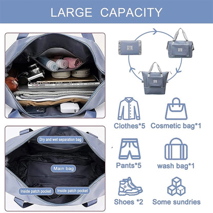 Foldable Travel Duffel Bag Tote