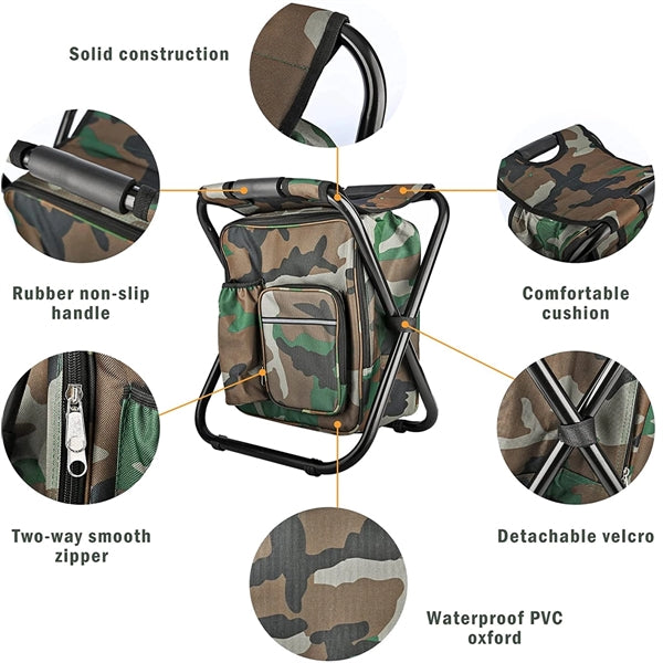 Camping Chair Backpack Cooler Bag