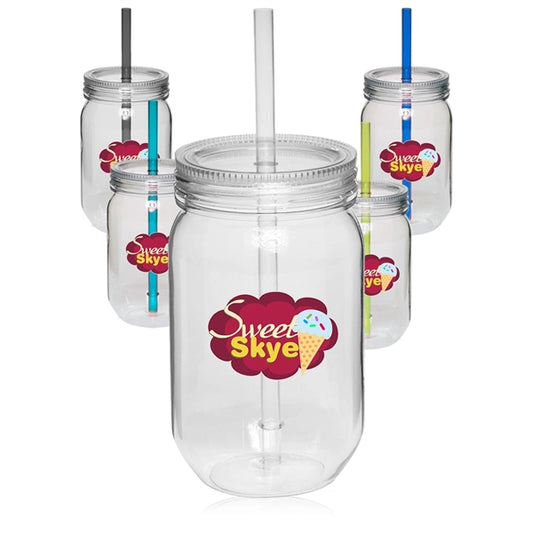 24 oz. Single Wall Mason Jars