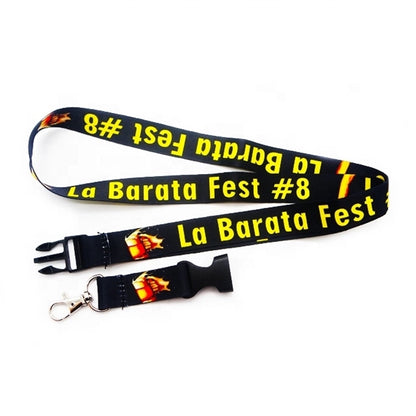 1" Sublimated Lanyard w/ Buckle Release Badge Holder