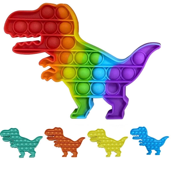 Dinosaur Shaped Silicone Fingertip Pop Pioneer Toy