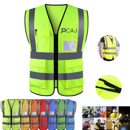 Reflective Safety Vest With Work Card Pocket