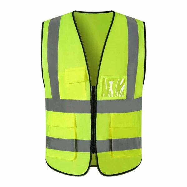 Reflective Safety Vest With Work Card Pocket