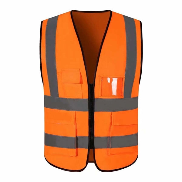 Reflective Safety Vest With Work Card Pocket