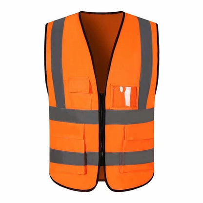 Reflective Safety Vest With Work Card Pocket