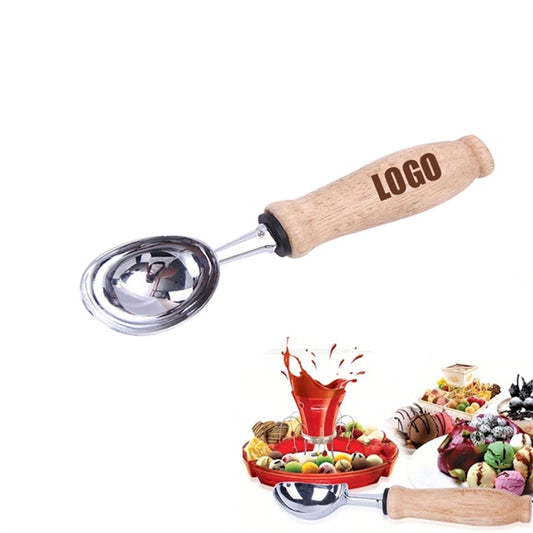 Ice Cream Scoop with Comfortable Wood Handle