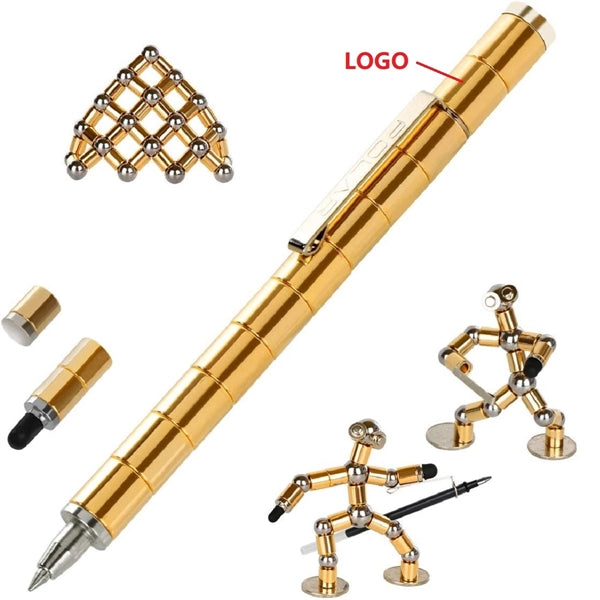 Magnetic Metal Gel Pen Gadgets Toy Stress Relief Gift