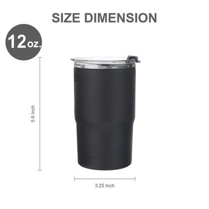 12 oz. Travel Stainless Steel Insulated Cup w/ lid keeps hot