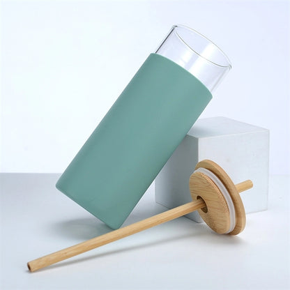 Glass Tumbler with Straw 16oz