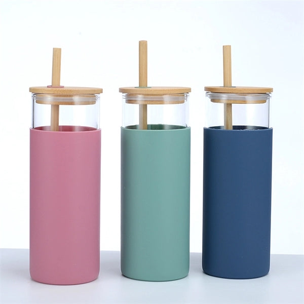 Glass Tumbler with Straw 16oz