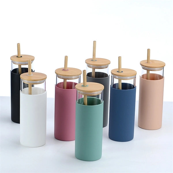 Glass Tumbler with Straw 16oz