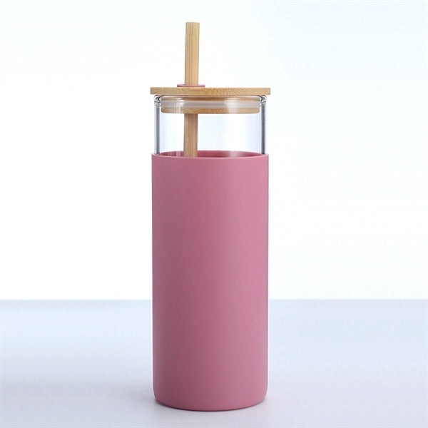 Glass Tumbler with Straw 16oz