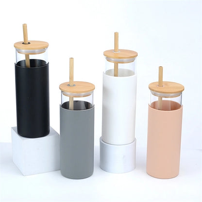 Glass Tumbler with Straw 16oz
