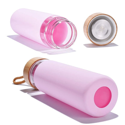 Glass Bottles with Bamboo Lid 17oz