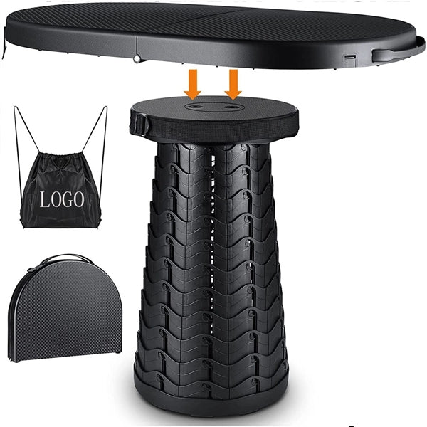 Portable Telescoping Table and Collapsible Stool Set