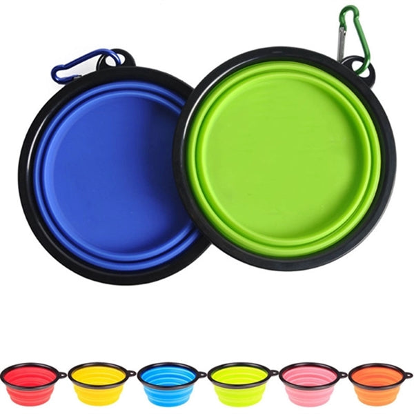Silicone Folding Bowl With Carabiner Hook