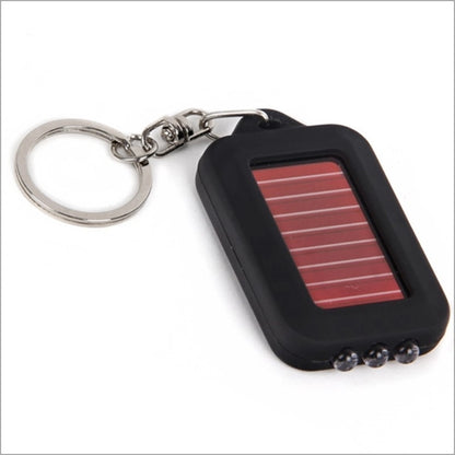 Solar Powered Led Flashlight Keychain
