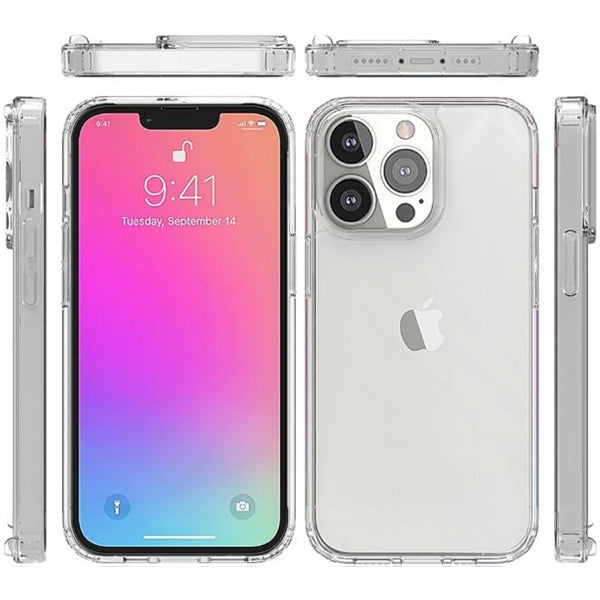 iPhone 13 Pro  Max  Clear Hard Shell Case with TPU Bumpers