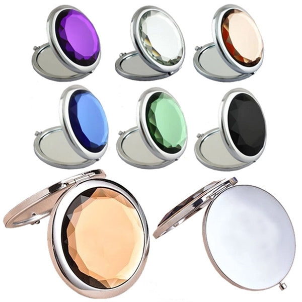 Round Metal Makeup Pocket Mirror