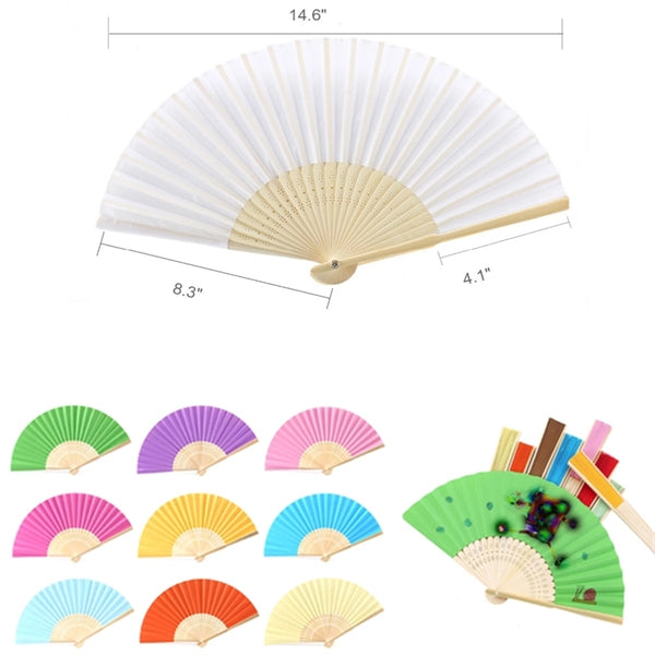 Foldable Paper Bamboo Fan