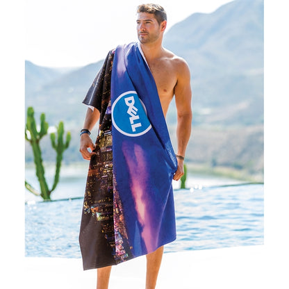40"x 75" Sublimated Microfiber Sand Proof Beach Towel