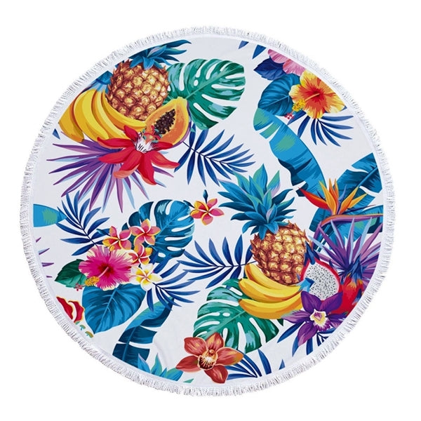 Round Tassel Turkish Beach Towel Mat