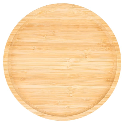 Round Bamboo Serving Tray
