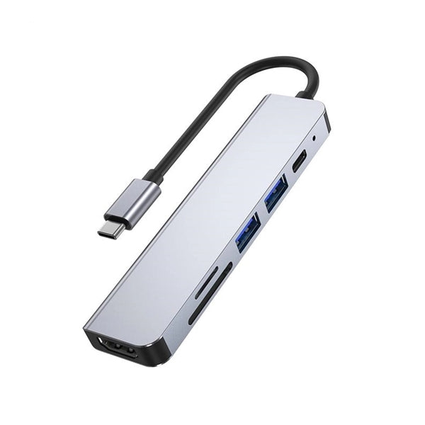 USB C Type C Hub Docking Station 6-in-1 Adapter Dock