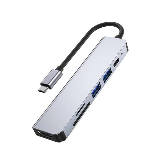 USB C Type C Hub Docking Station 6-in-1 Adapter Dock