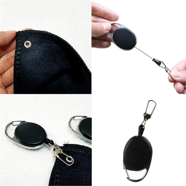 Golf Towel with Retractable
