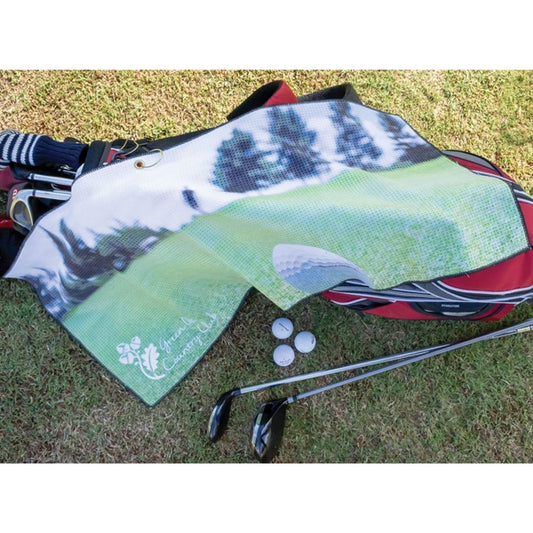 20"x 30" Sublimated Waffle Microfiber Caddy Towel w/ Grommet