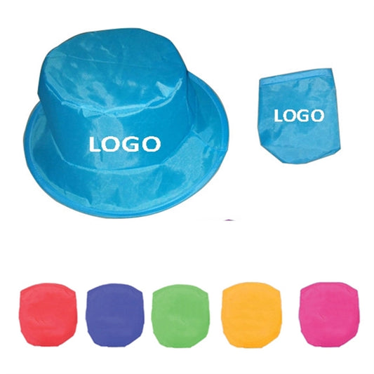 Polyester Folding Fishing Hat With Pouch