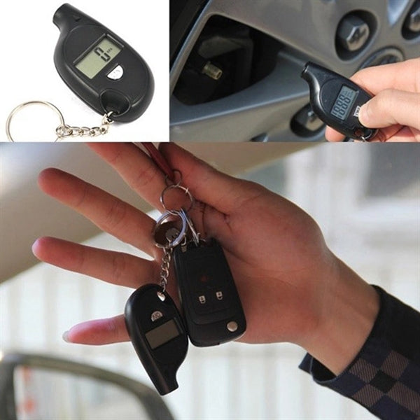 Mini Digital Tire Pressure Gauge With Key Chain