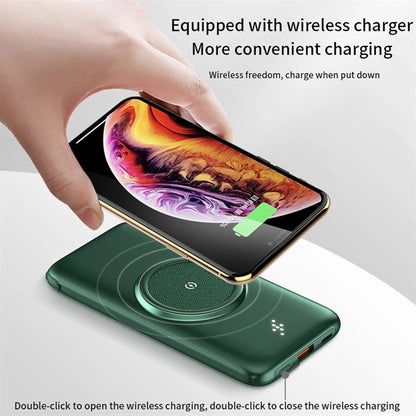20000Mah Qi Wireless Charger Power Bank Built In Cables