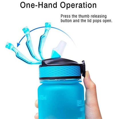 Large Capacity Gradient Sports Bottle With Straw