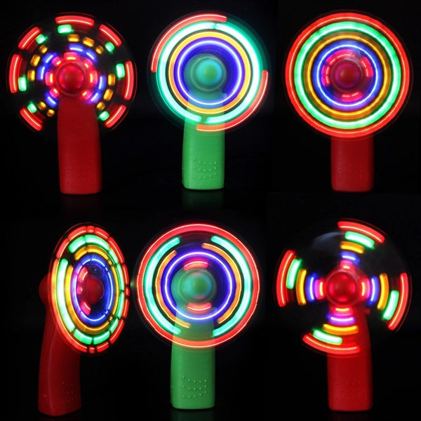 Handheld MultiColor LED Light Up Glow Fan