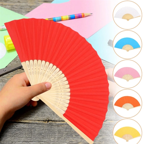 Foldable Paper Bamboo Fan