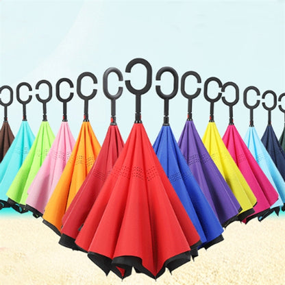 Reverse Closing Inverted Umbrella With C- Holder