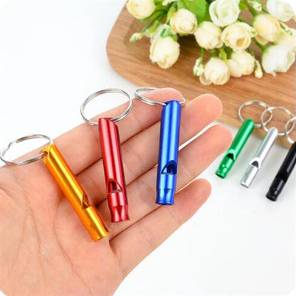 Mini Aluminum Whistle Keyring Keychain