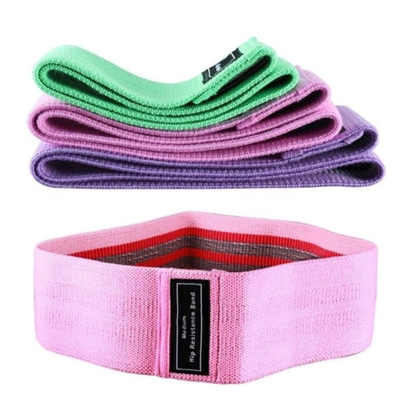 3 Different Strenth Fabric Resistance Exercise Booty Bands