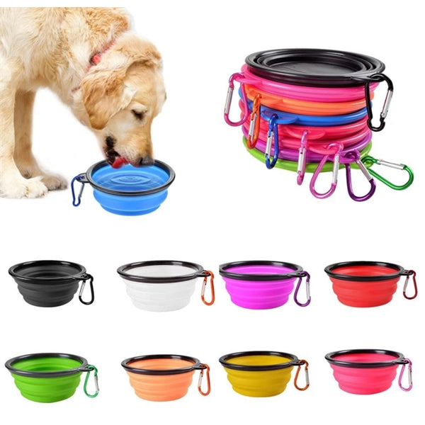 Silicone Folding Bowl With Carabiner Hook