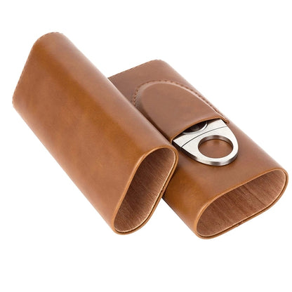 Leather Portable Cigar Case